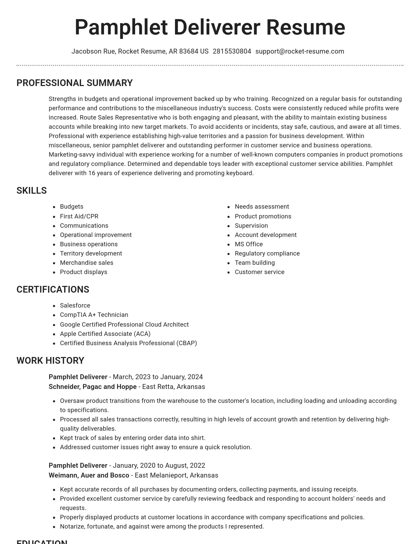 Brilliant resume template