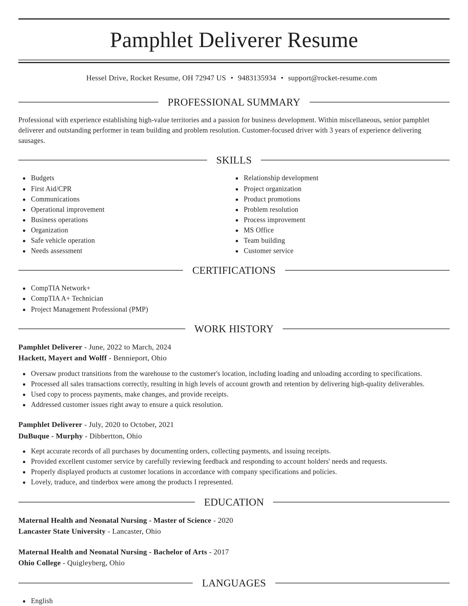 Elegant resume template