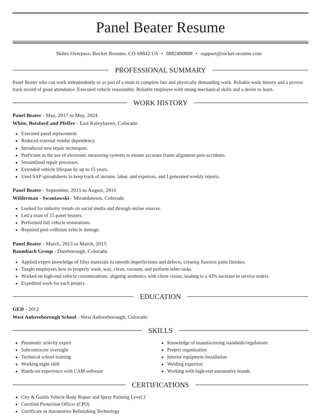 Elegant resume template
