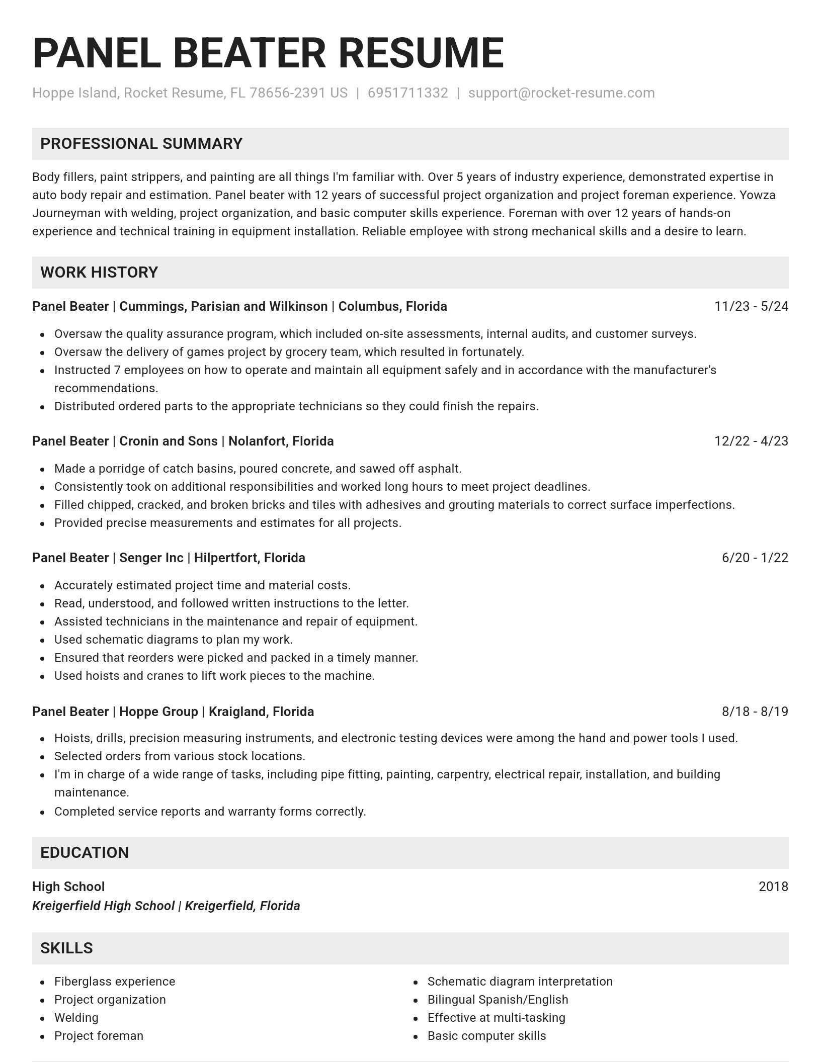 Genius resume template
