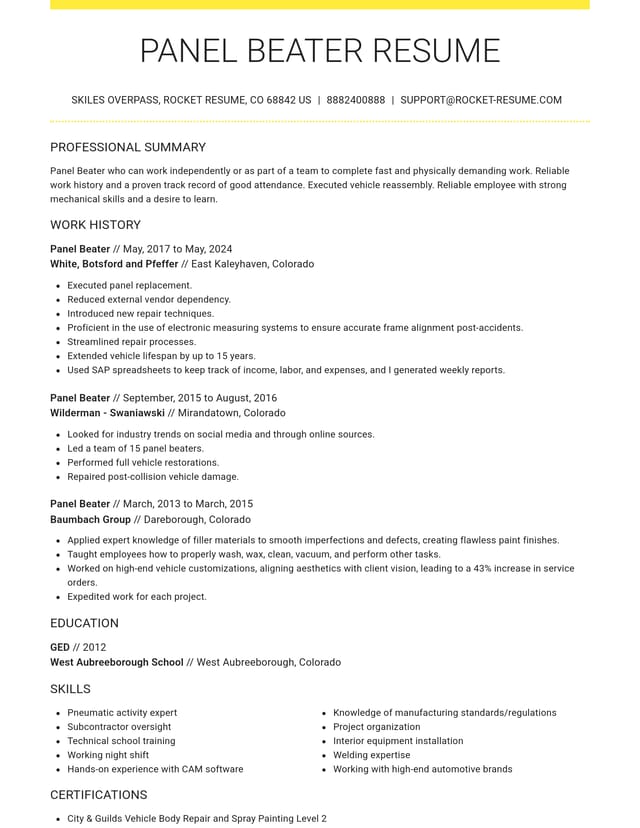 Grand resume template
