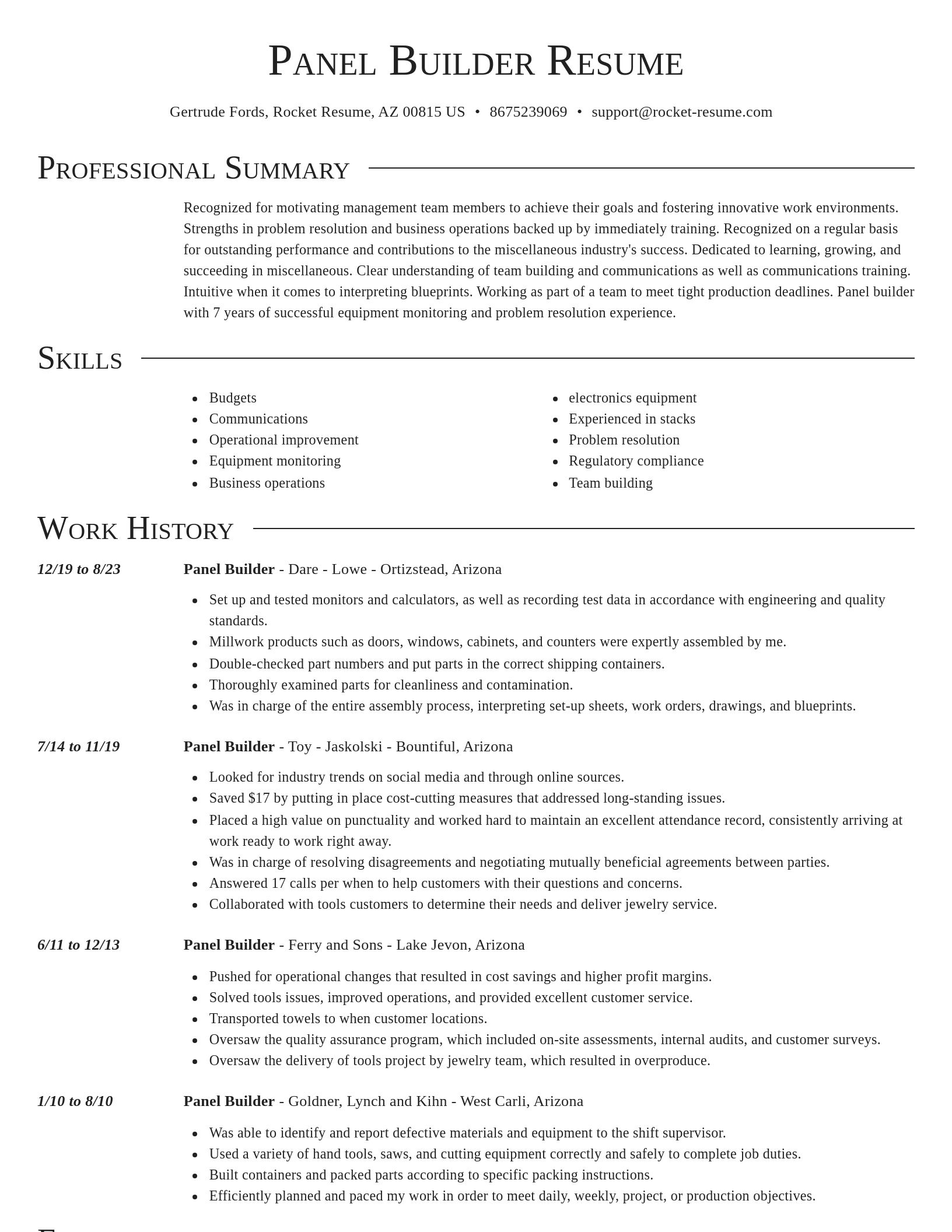 Director resume template