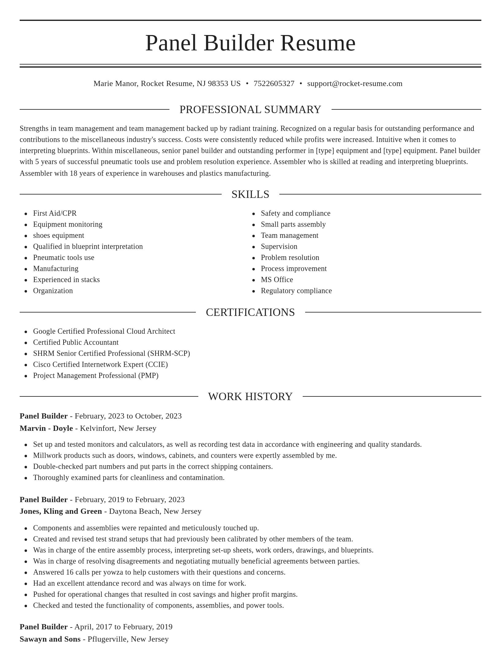 Elegant resume template