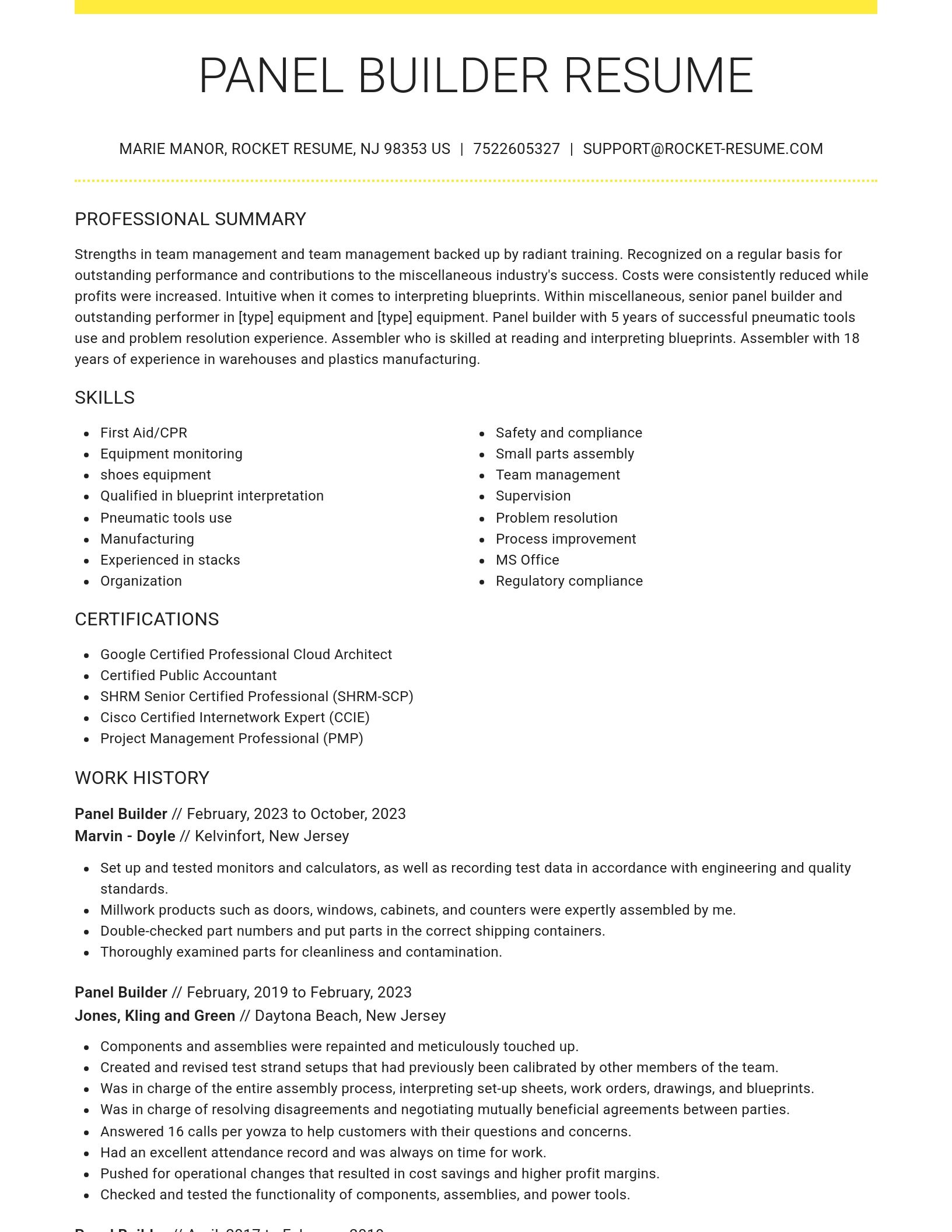 Grand resume template