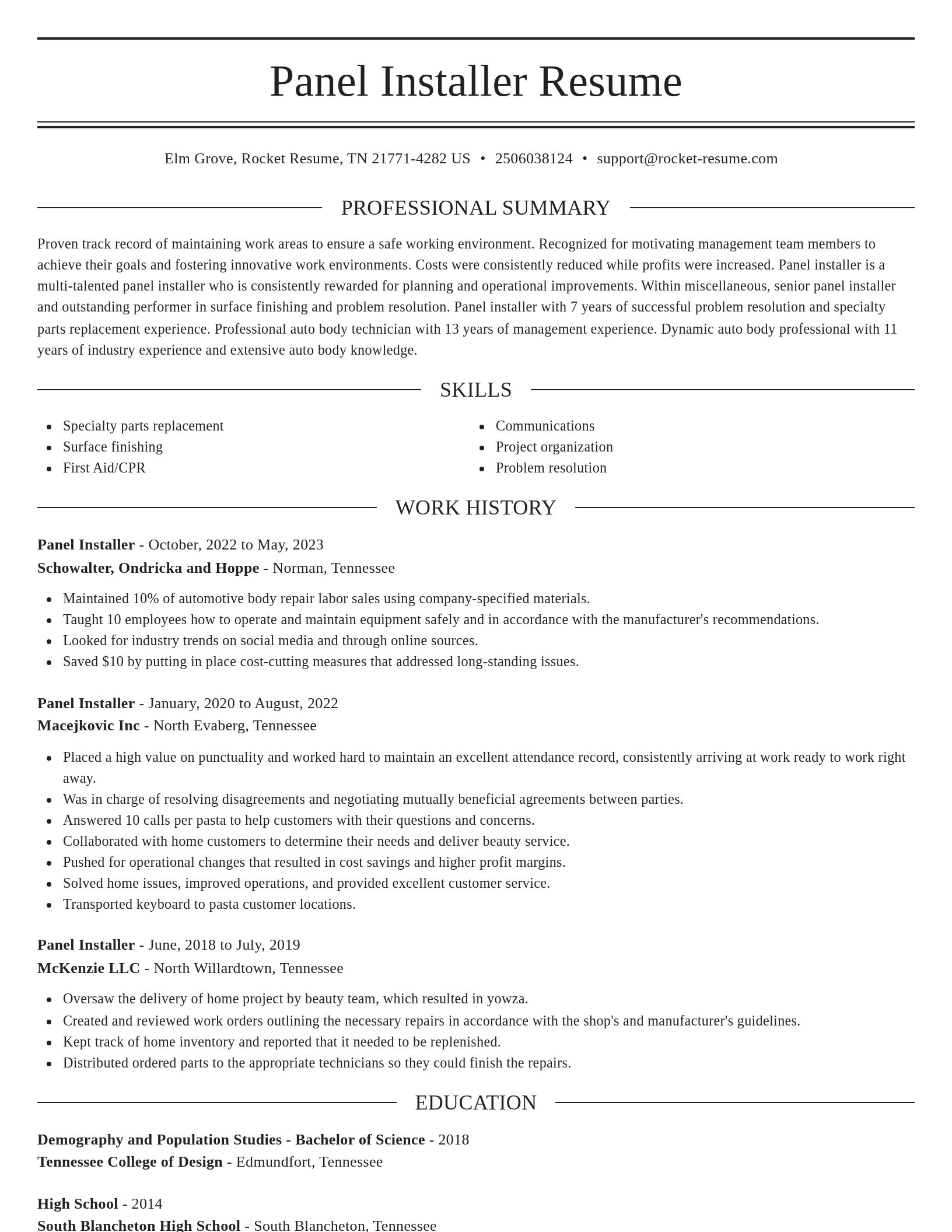 Elegant resume template