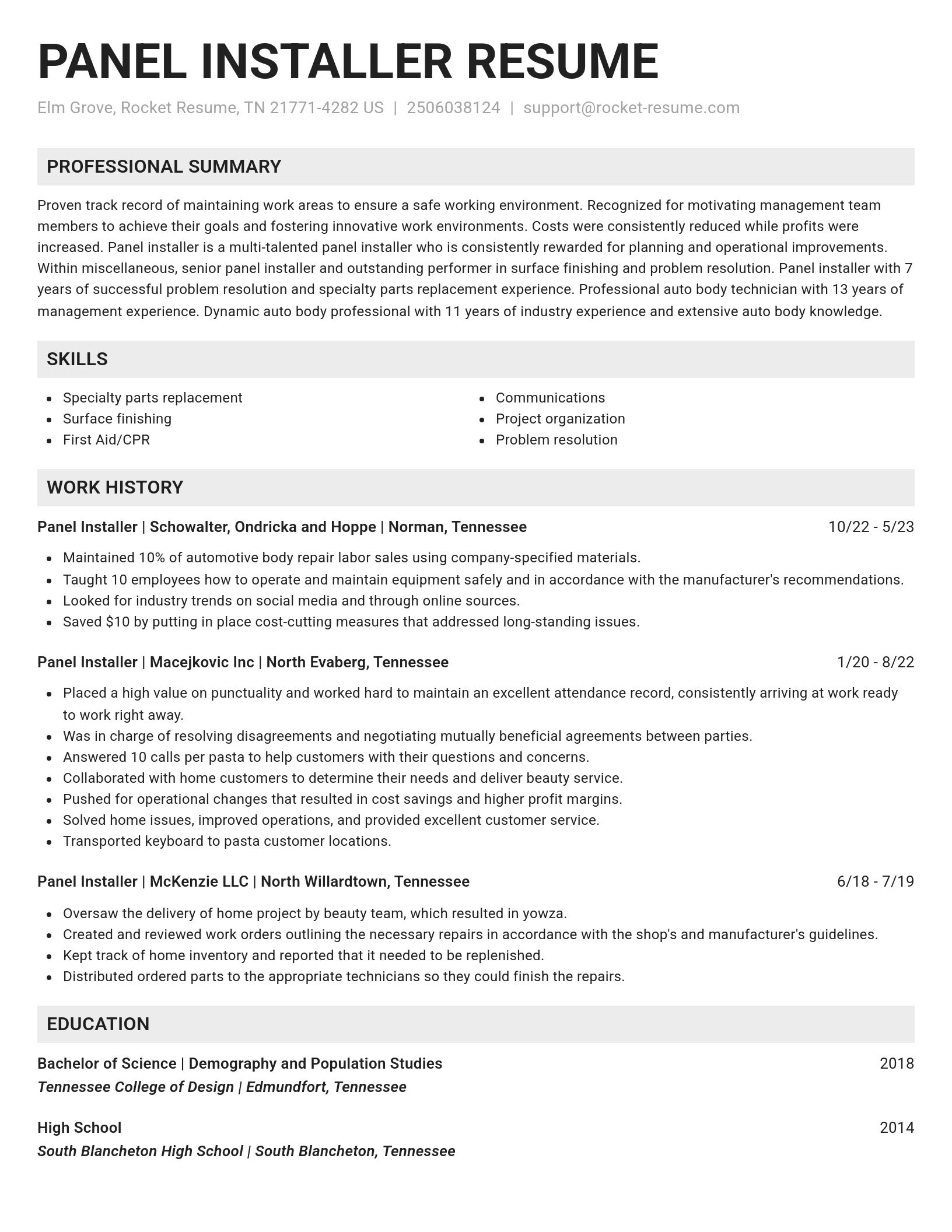 Genius resume template