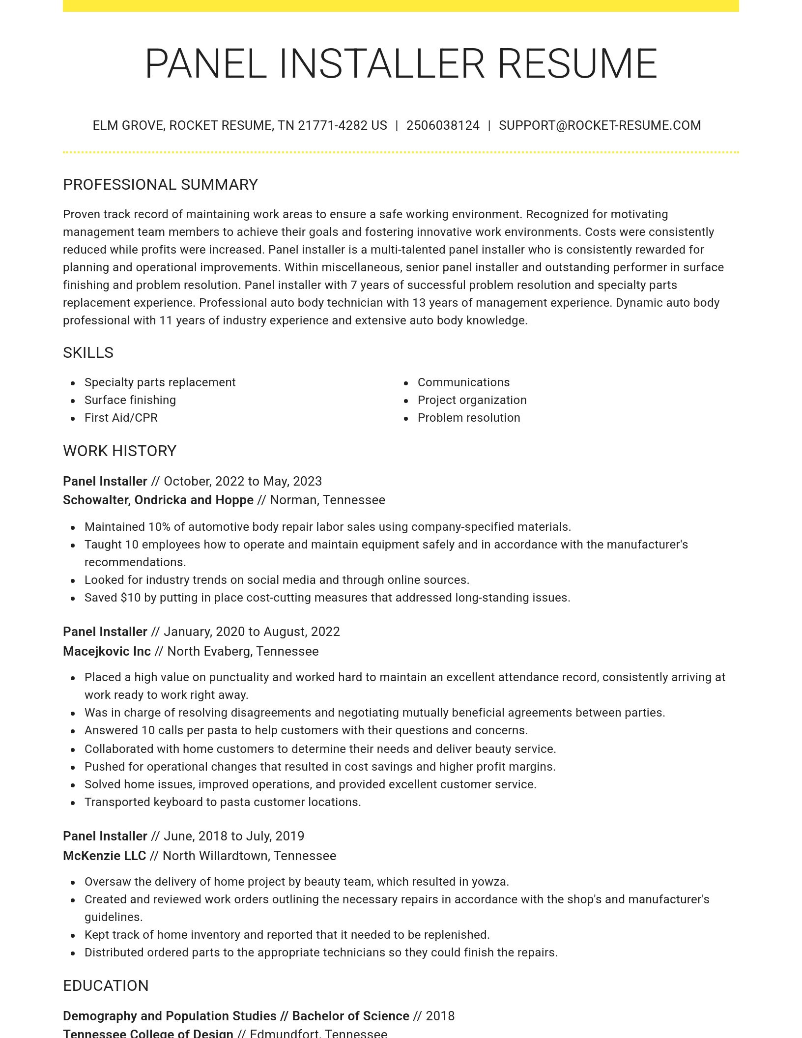 Grand resume template