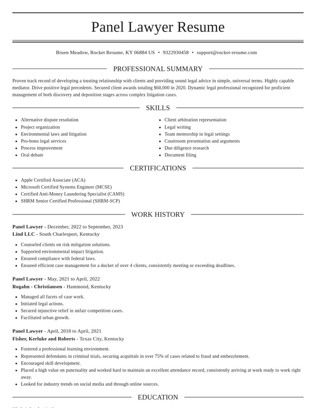 Elegant resume template