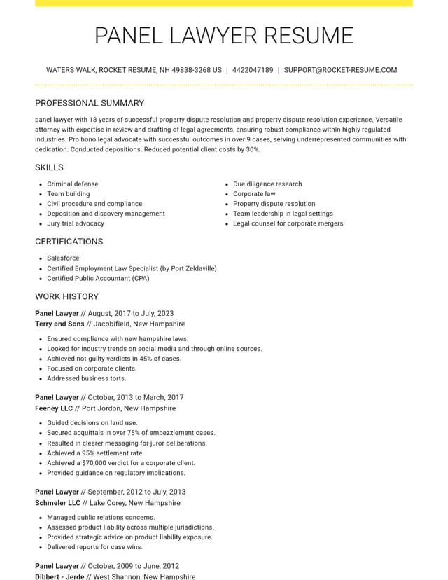 Grand resume template