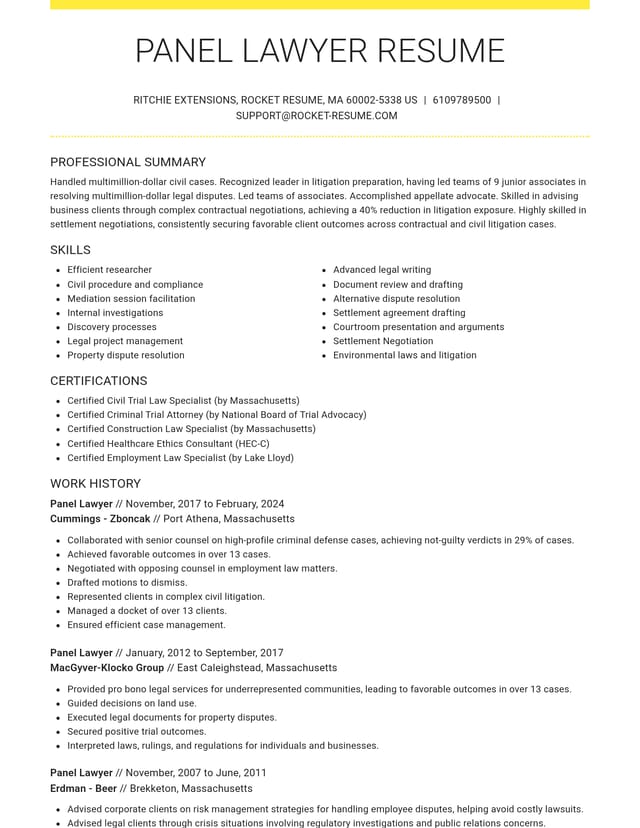 Grand resume template