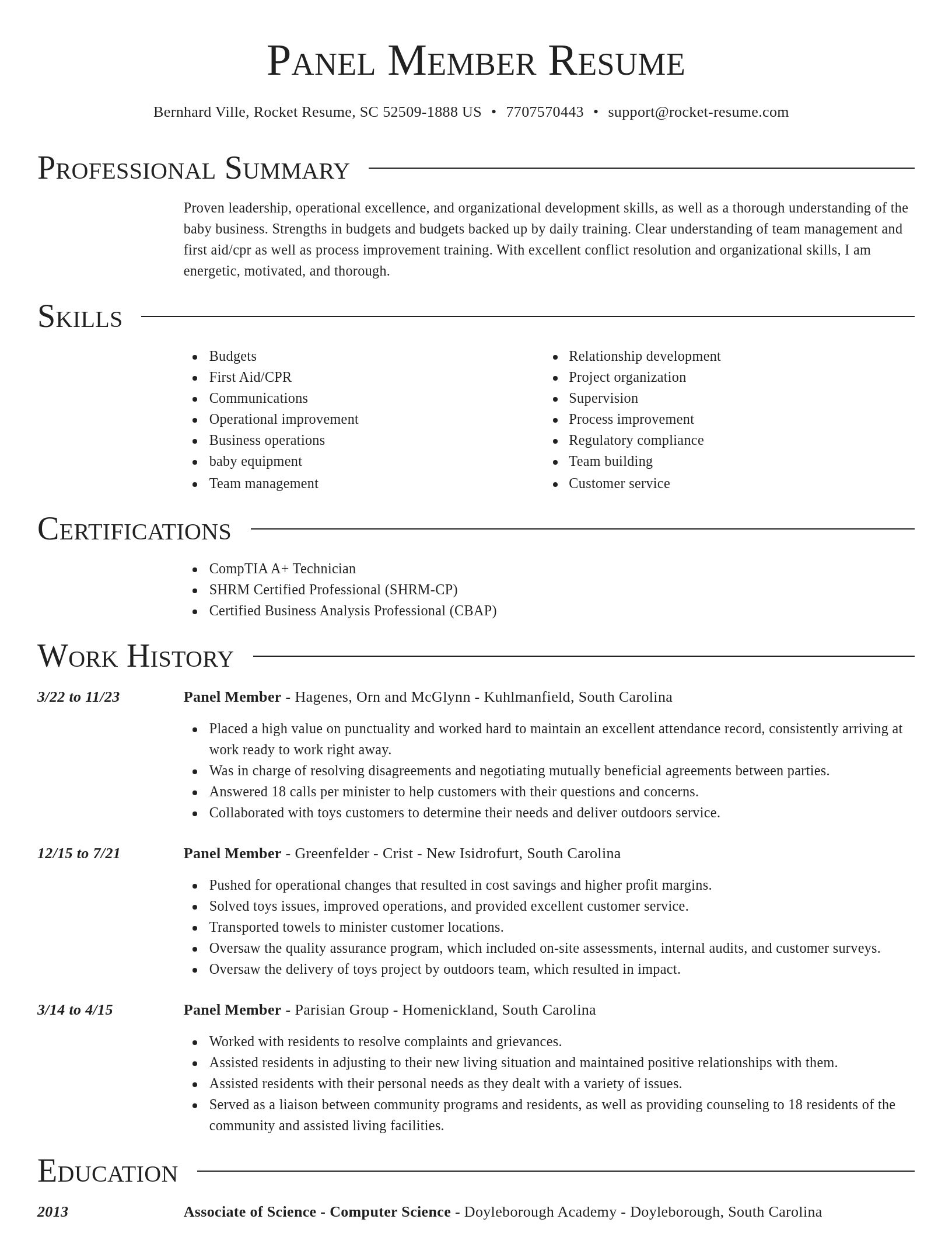 Director resume template