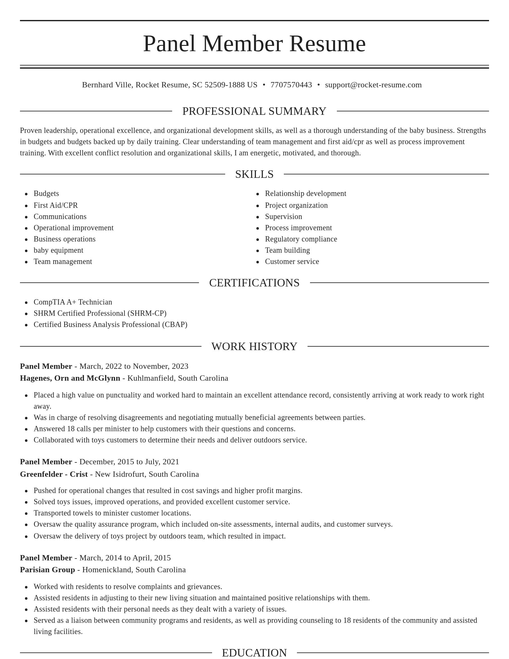 Elegant resume template