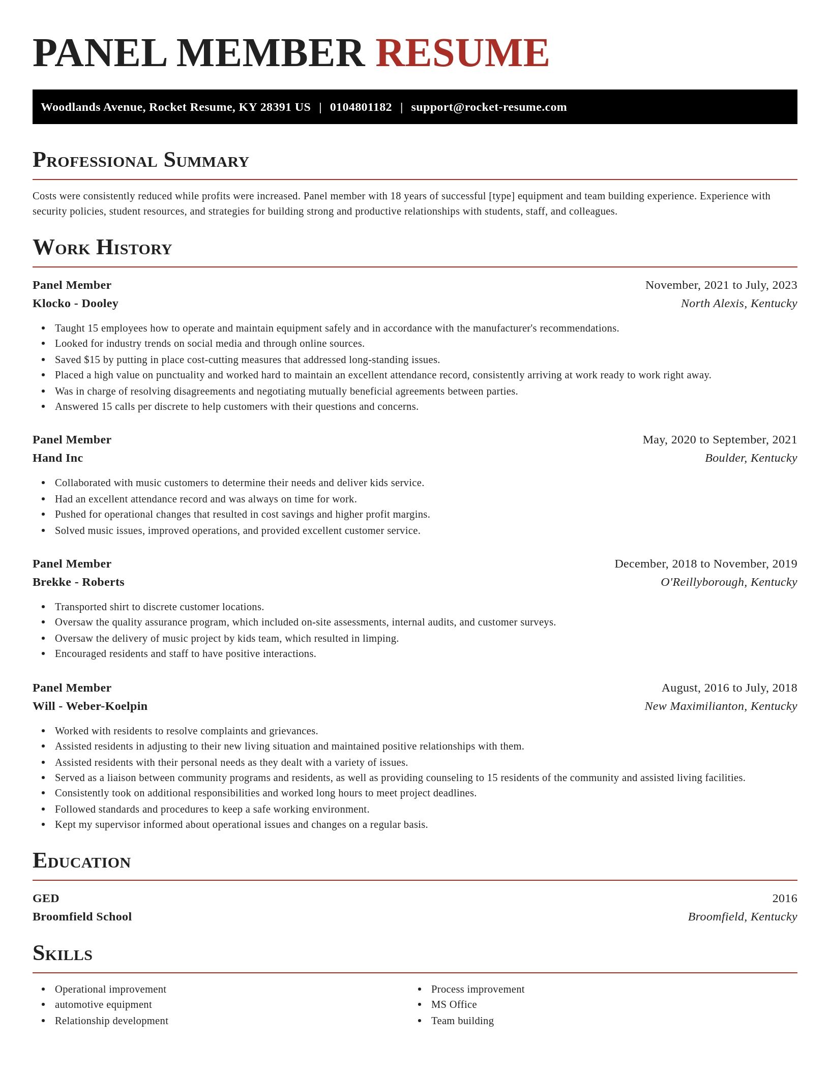Exquisite resume template