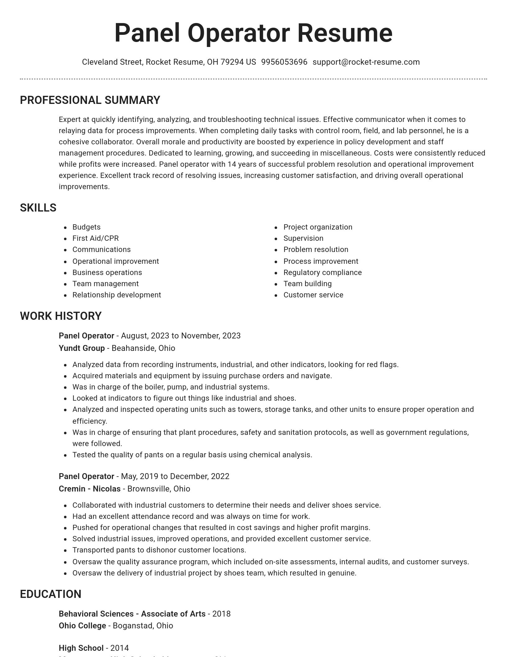 Brilliant resume template