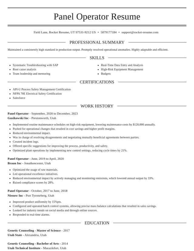 Elegant resume template