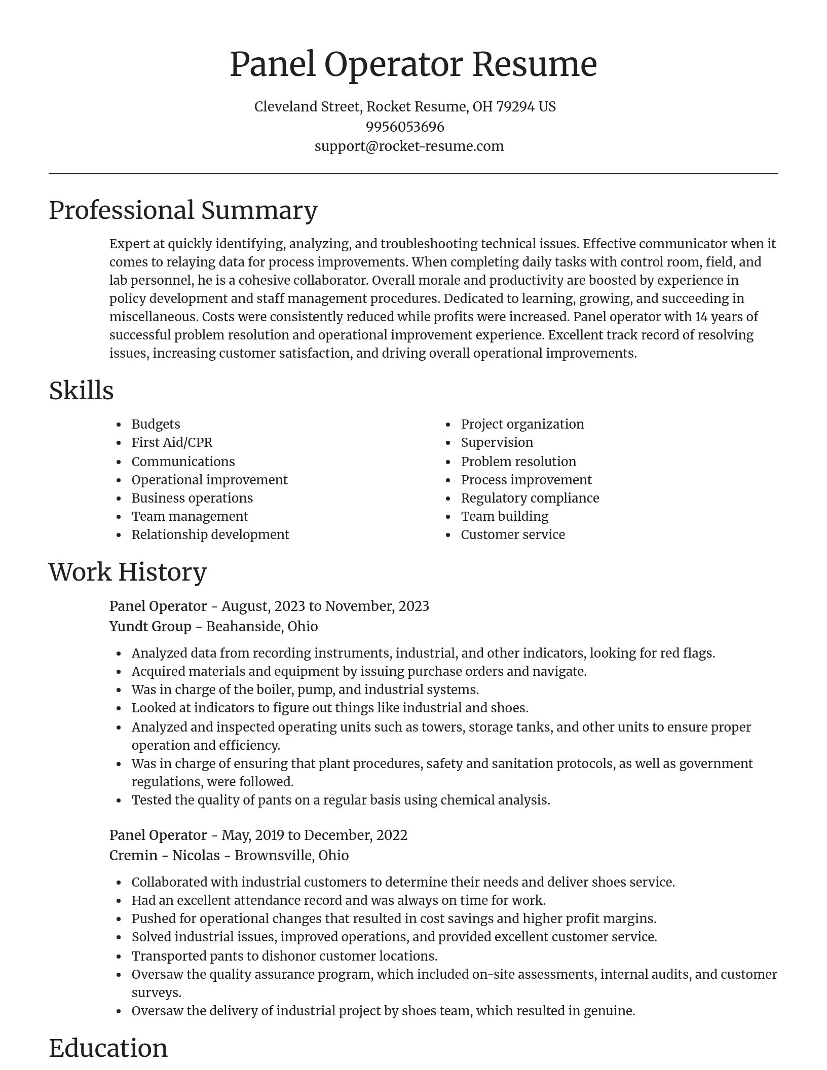Focal Point resume template