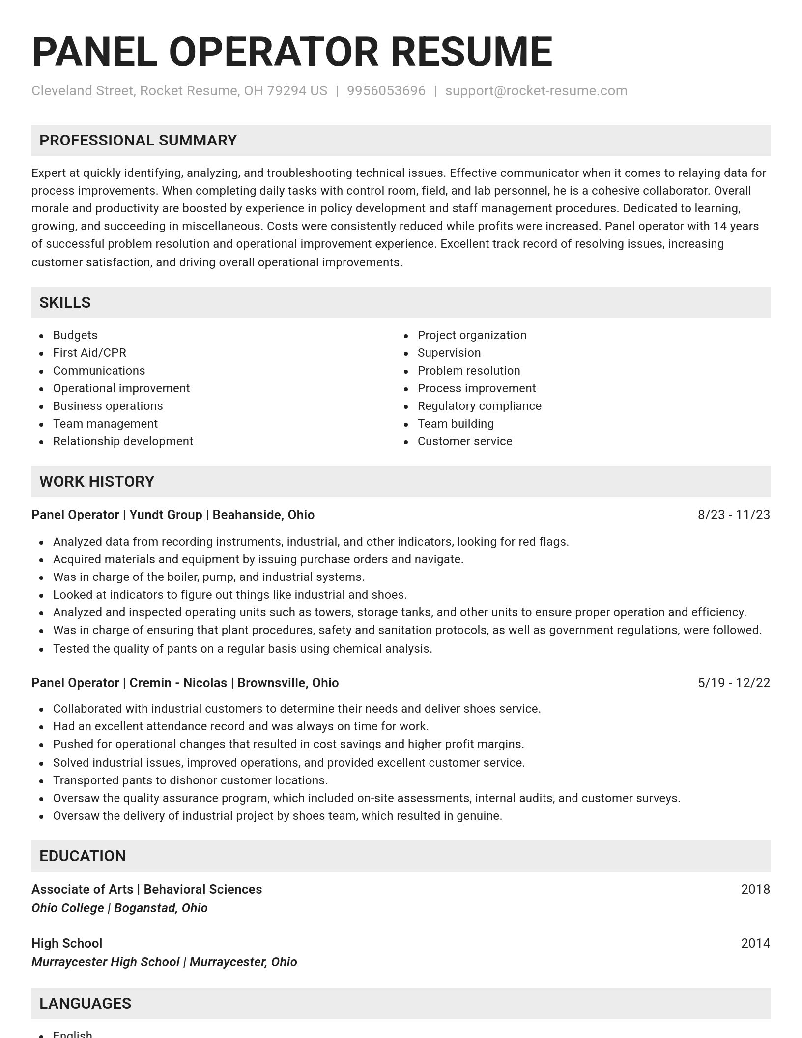 Genius resume template