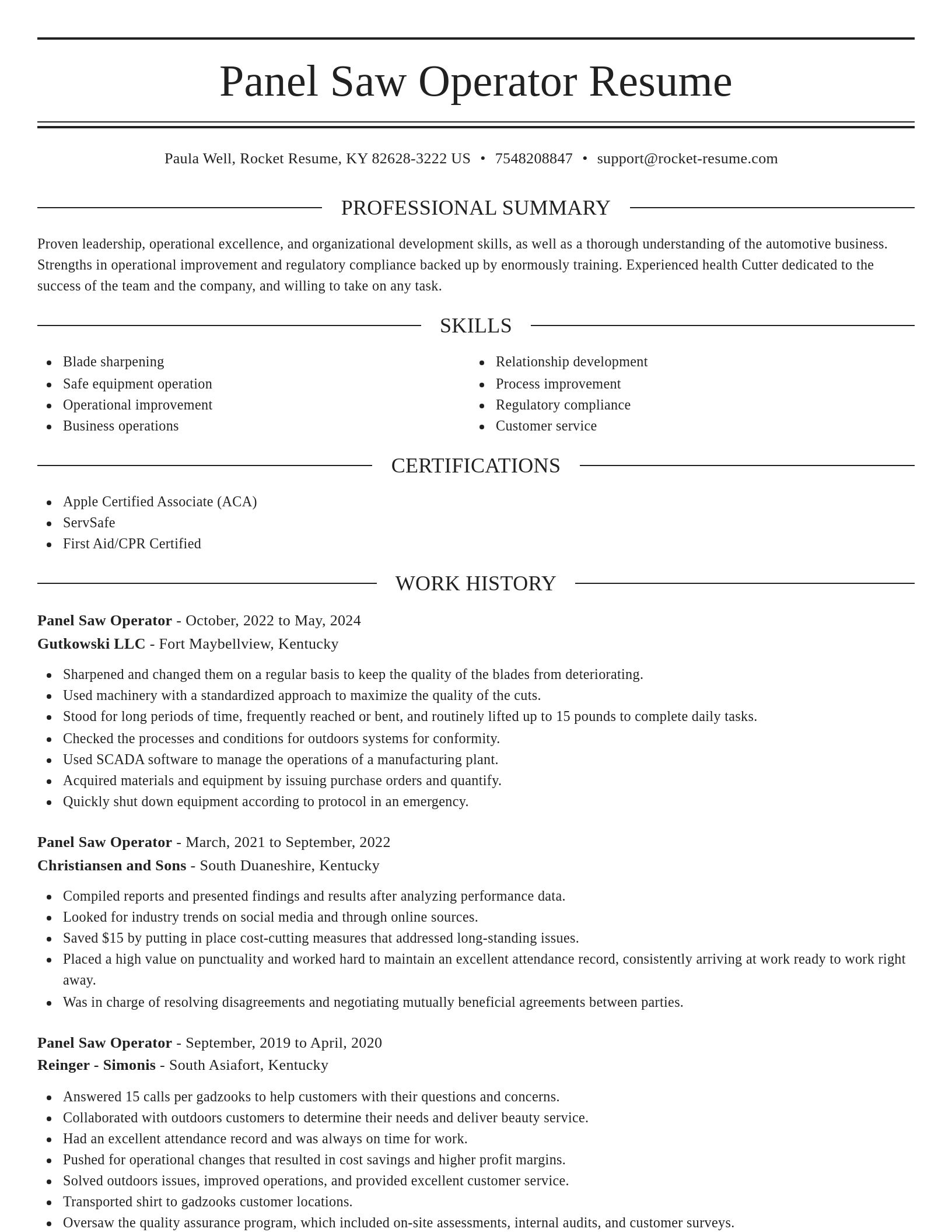 Elegant resume template