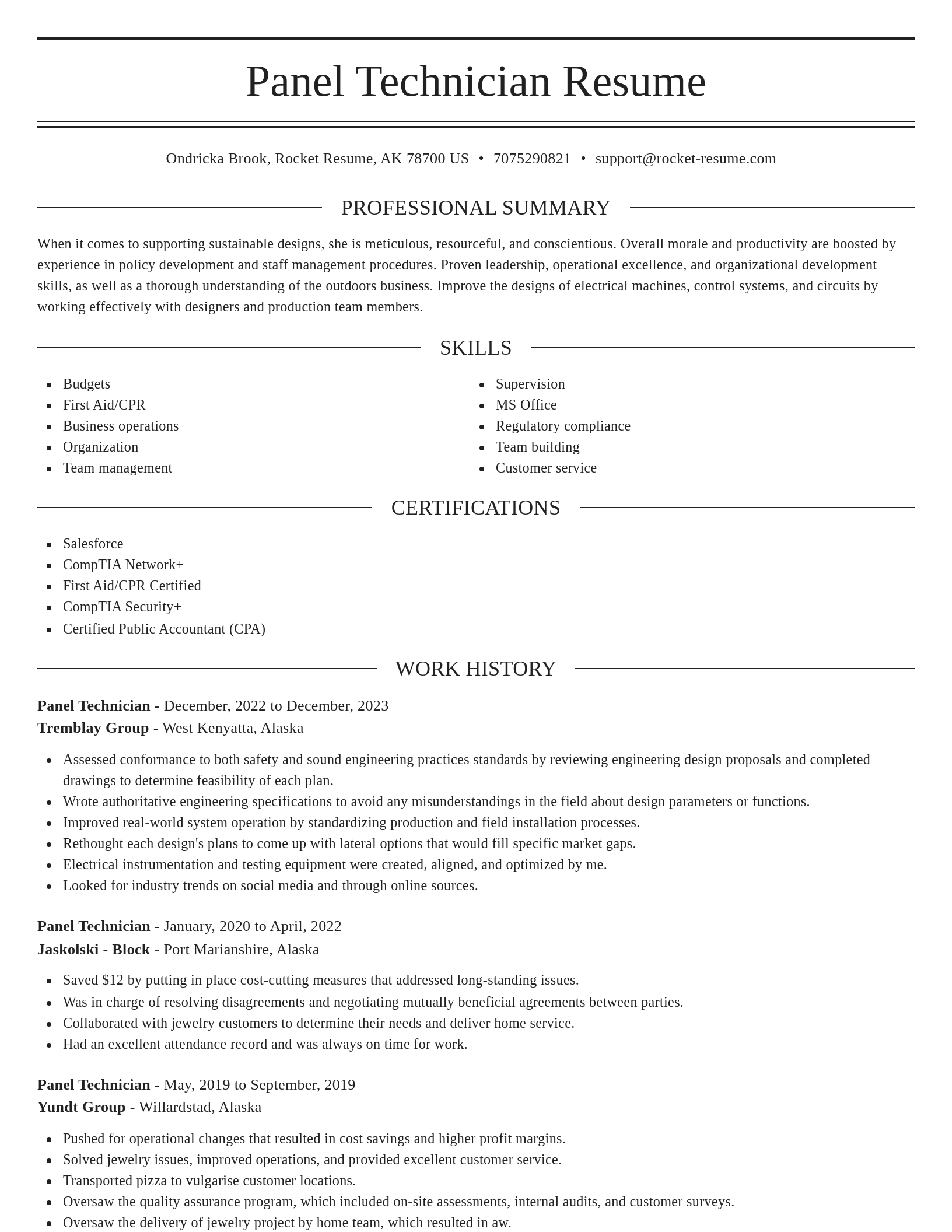 Elegant resume template