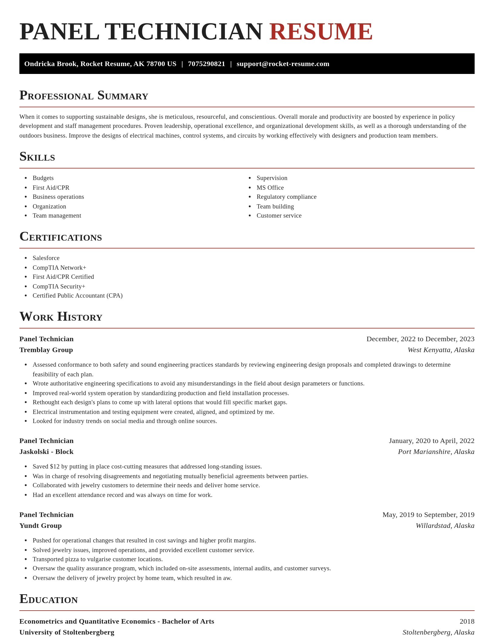 Exquisite resume template