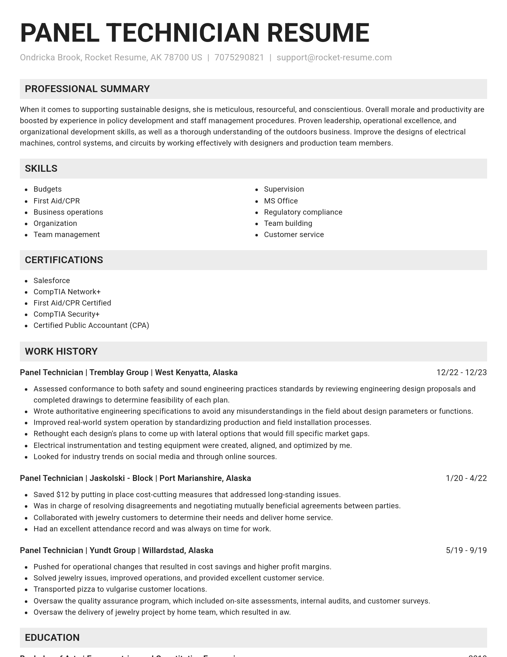 Genius resume template