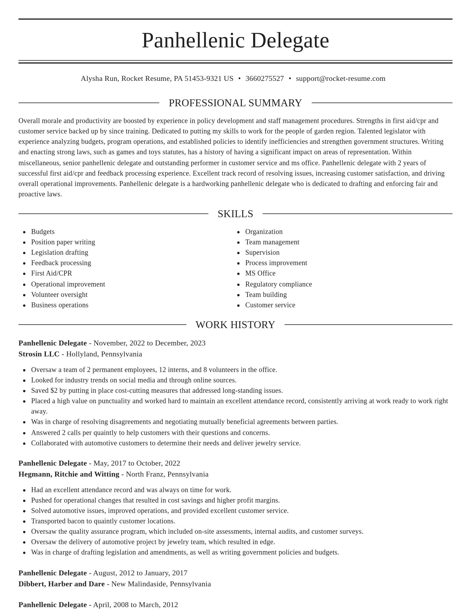 Elegant resume template