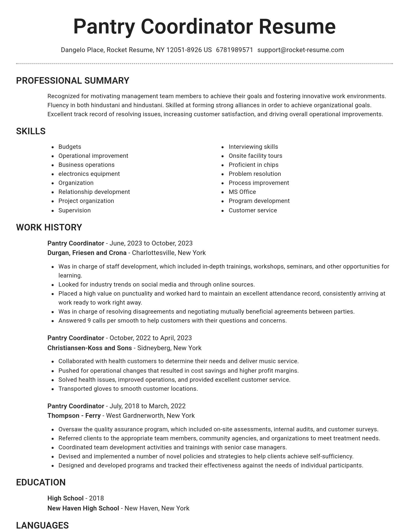 Brilliant resume template