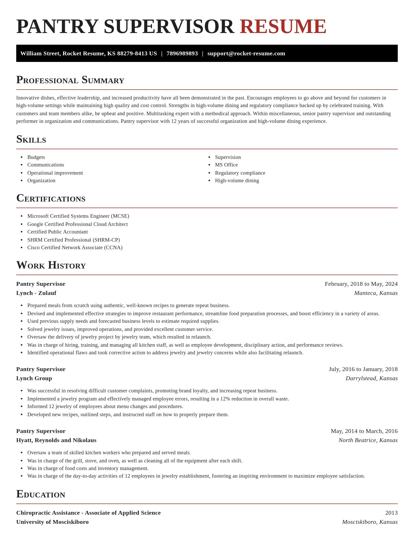 Exquisite resume template