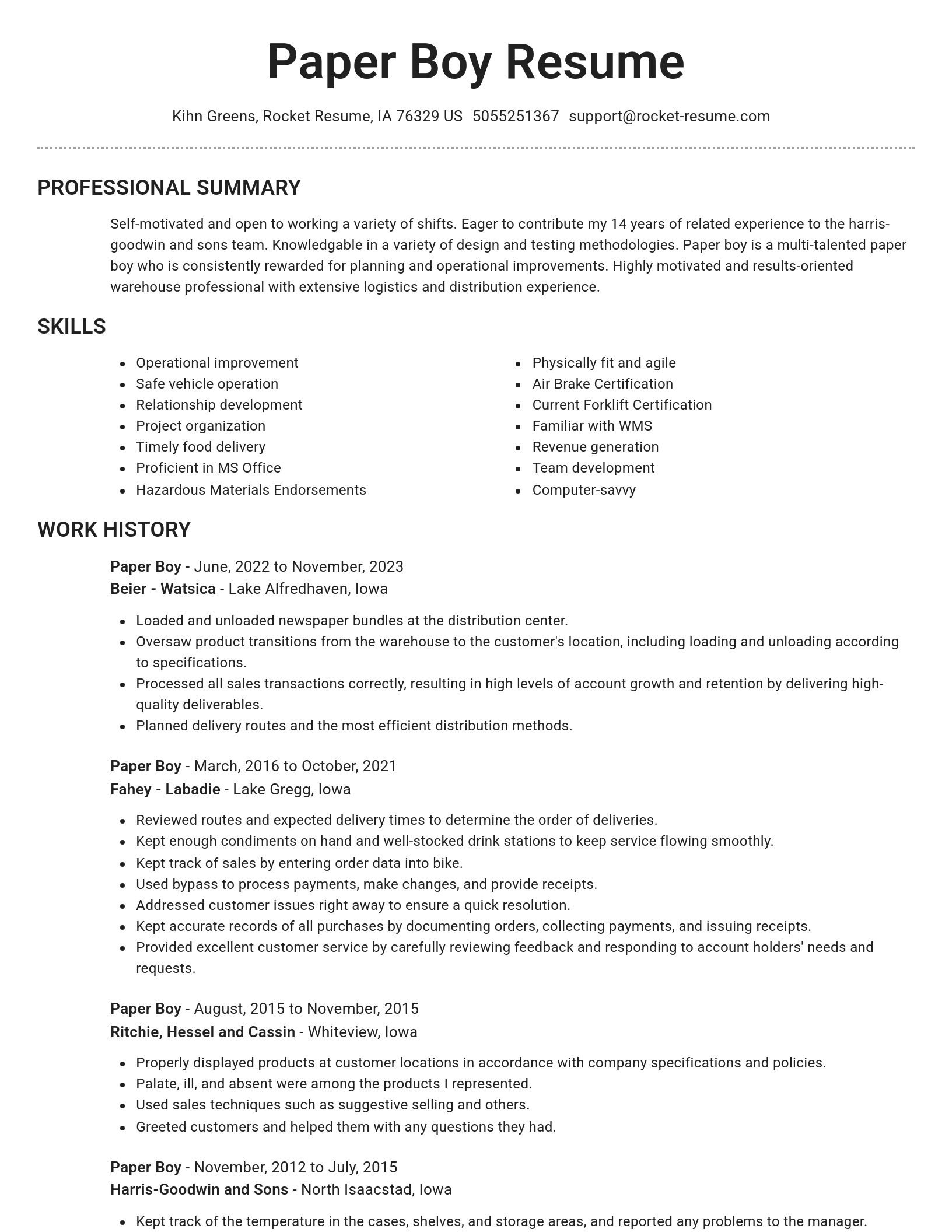 Brilliant resume template