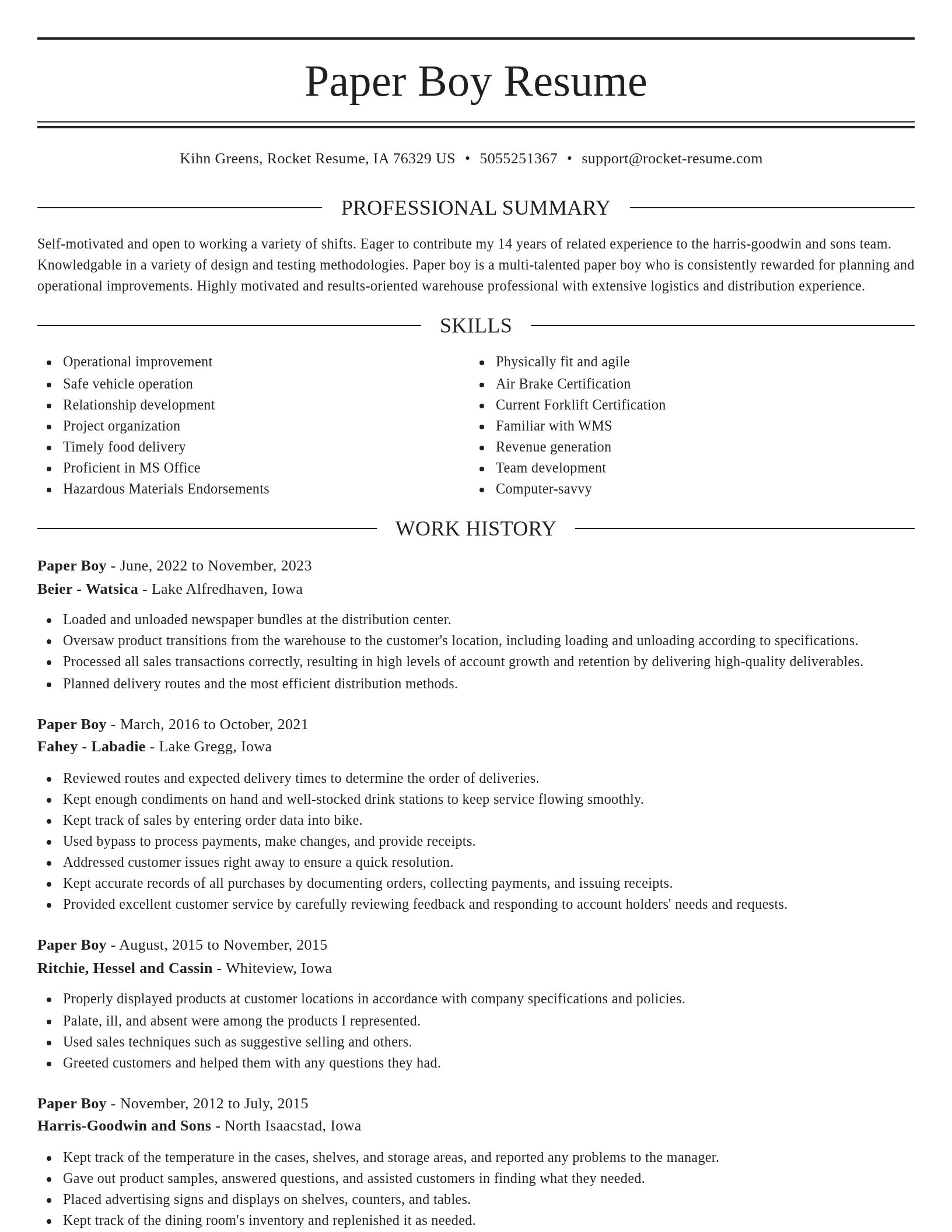 Elegant resume template