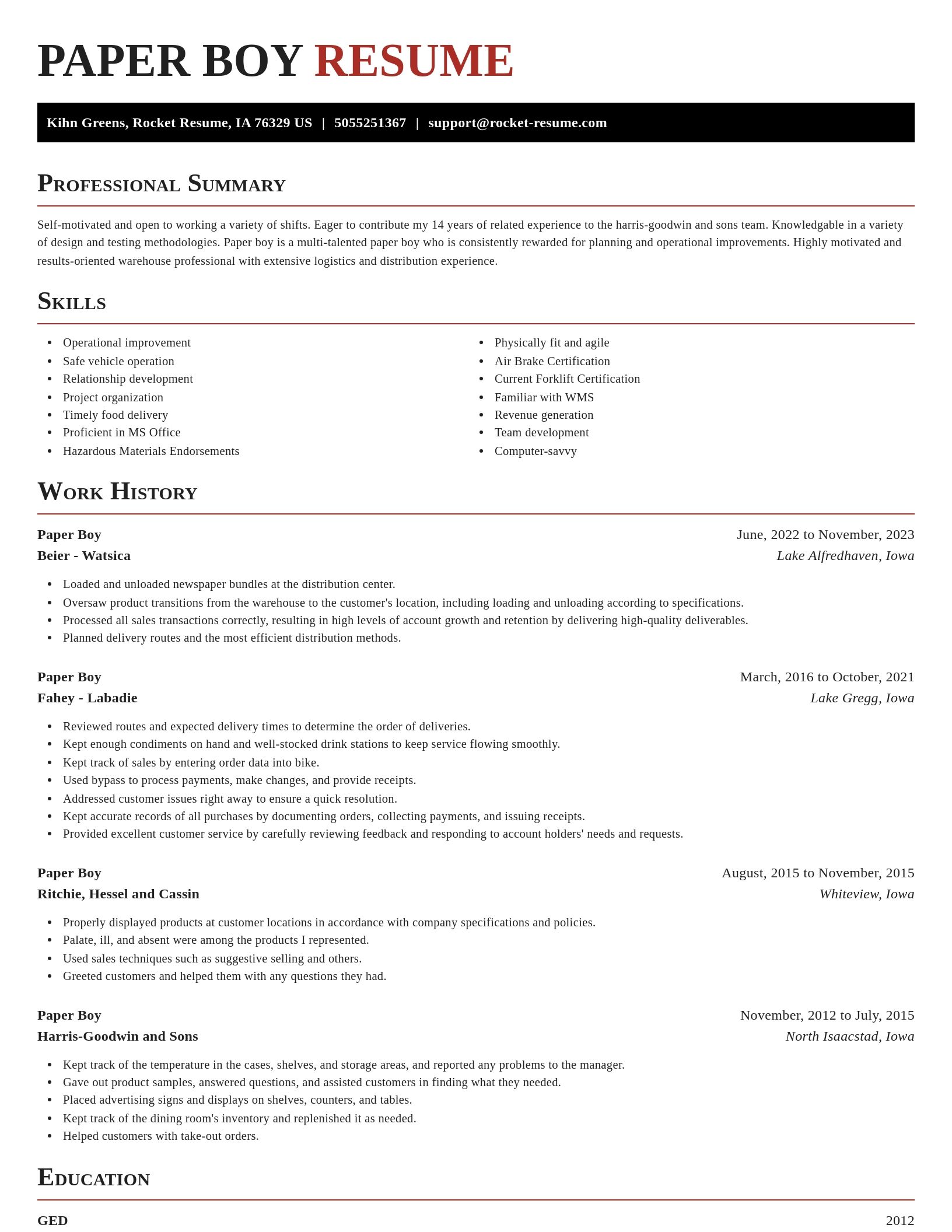 Exquisite resume template