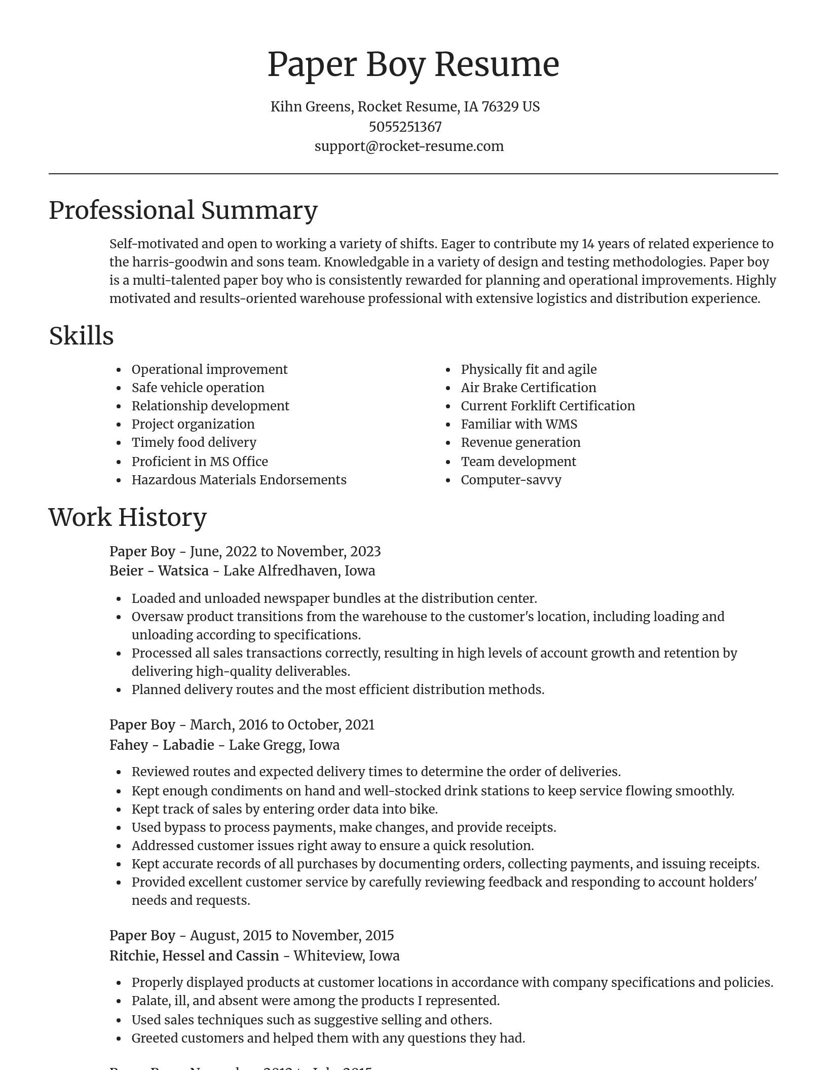 Focal Point resume template