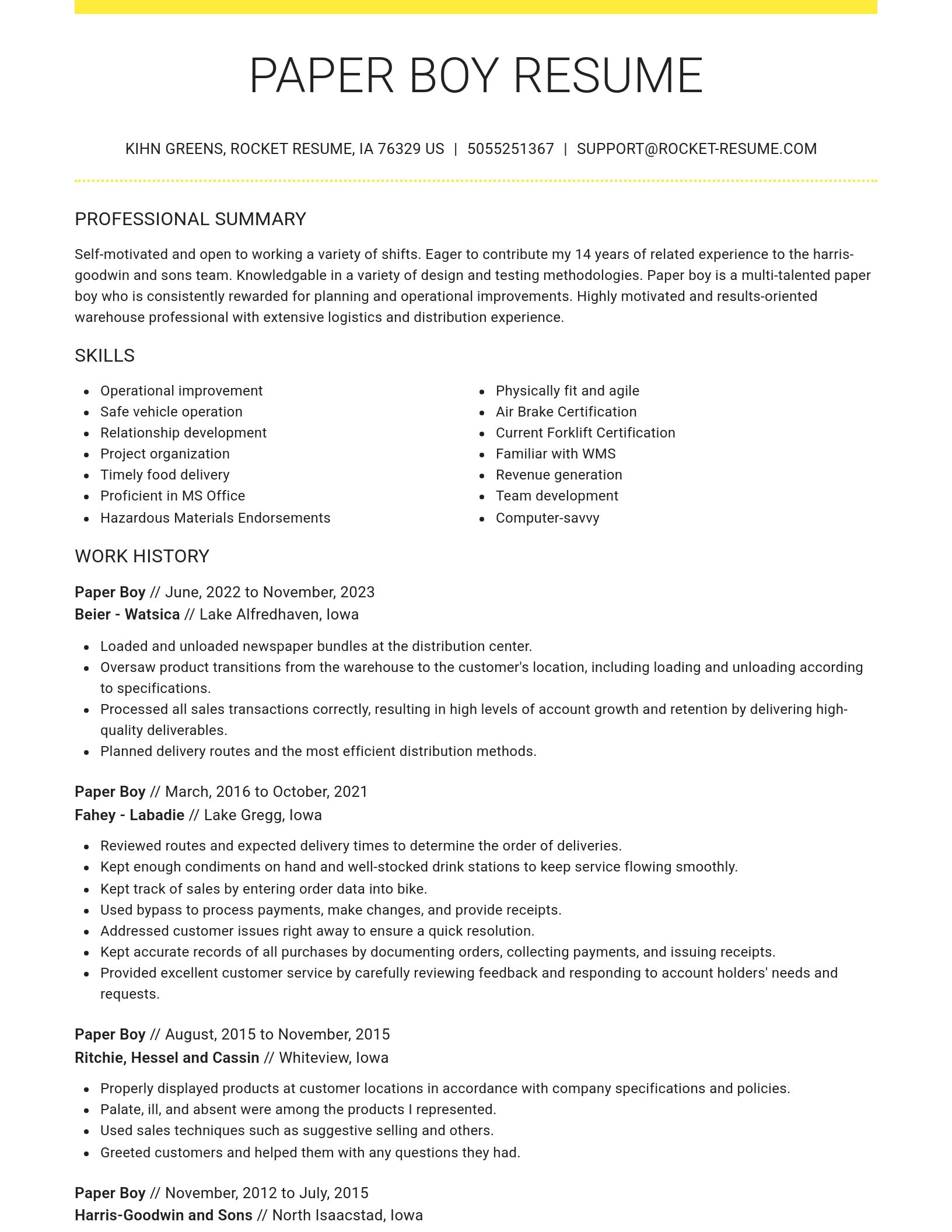 Grand resume template