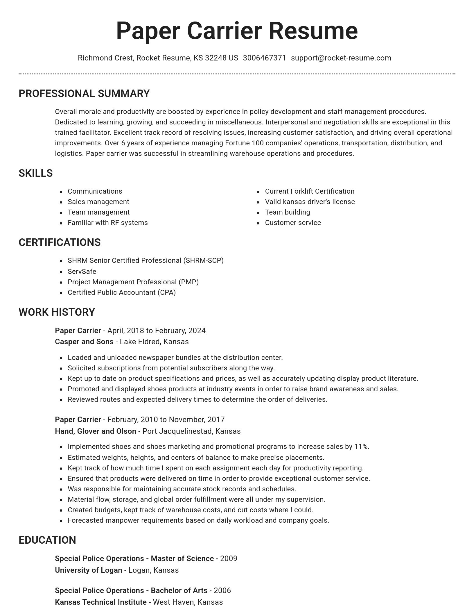 Brilliant resume template
