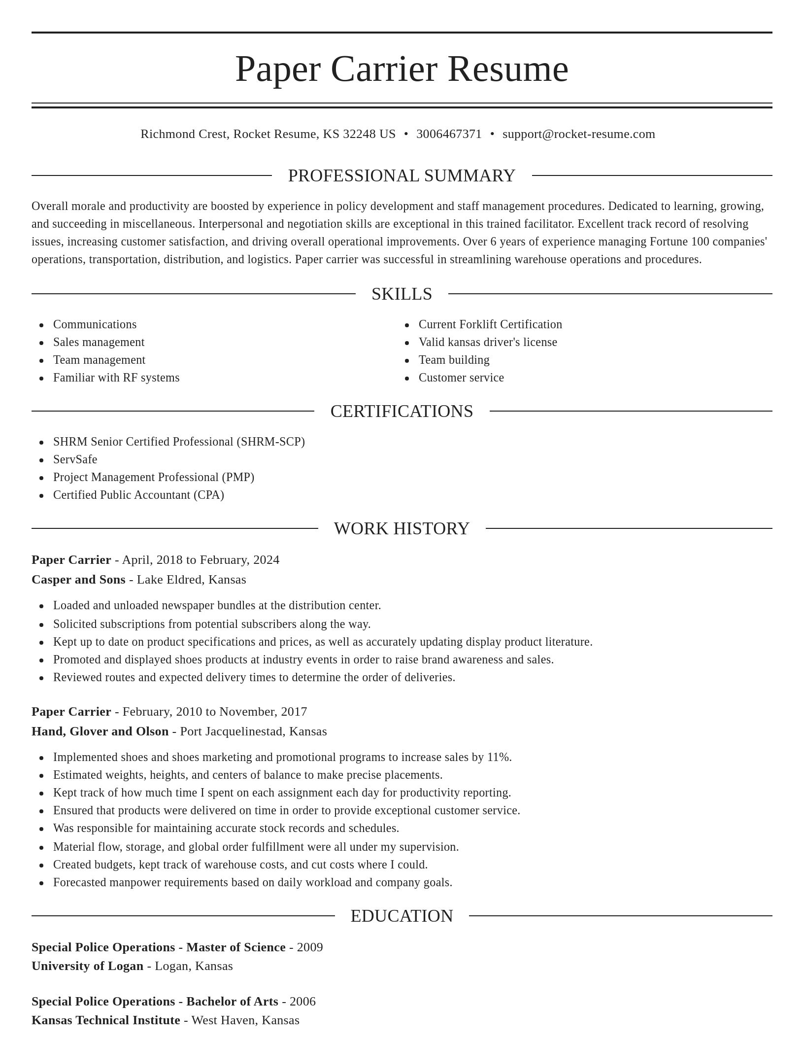 Elegant resume template