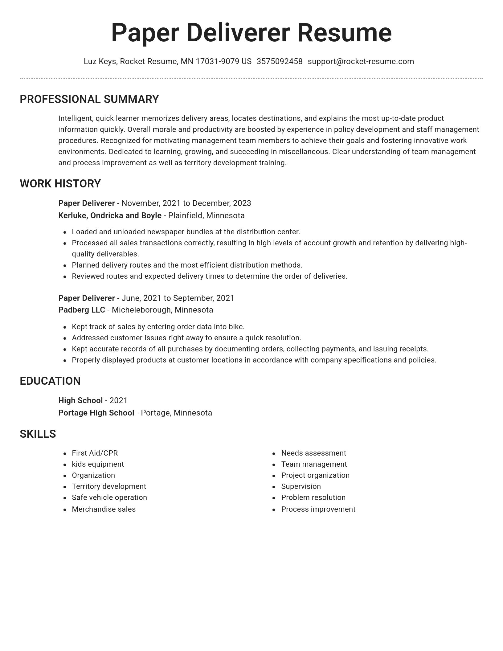 Brilliant resume template
