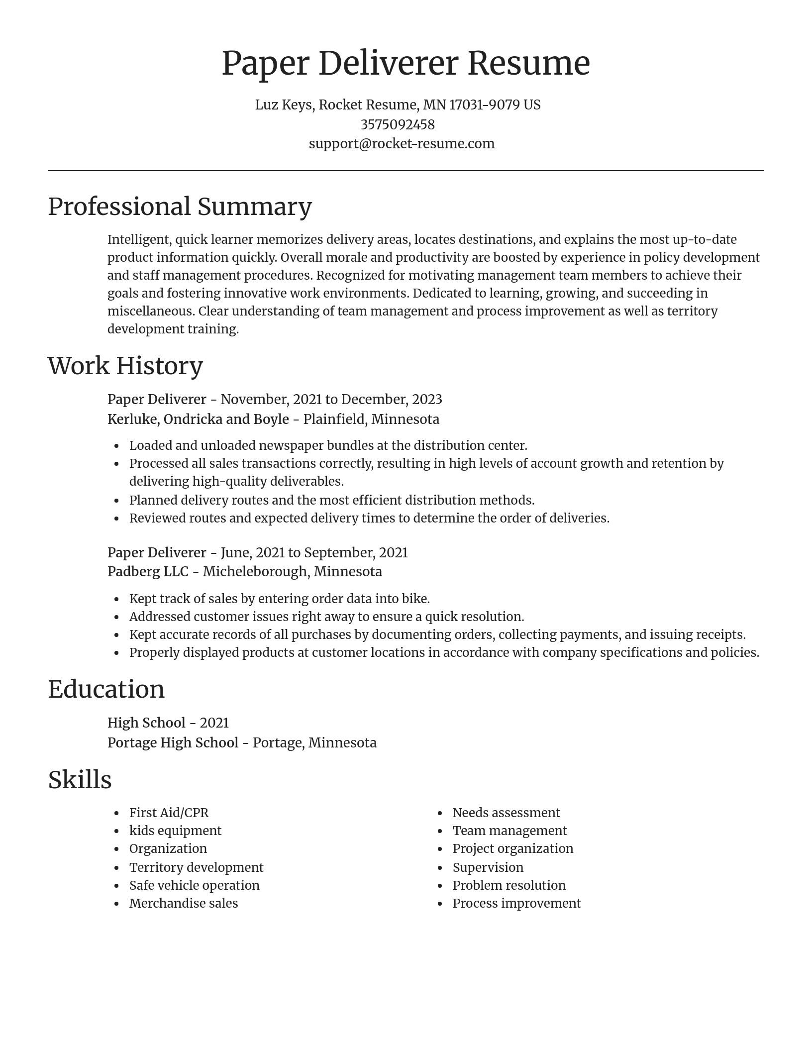 Focal Point resume template