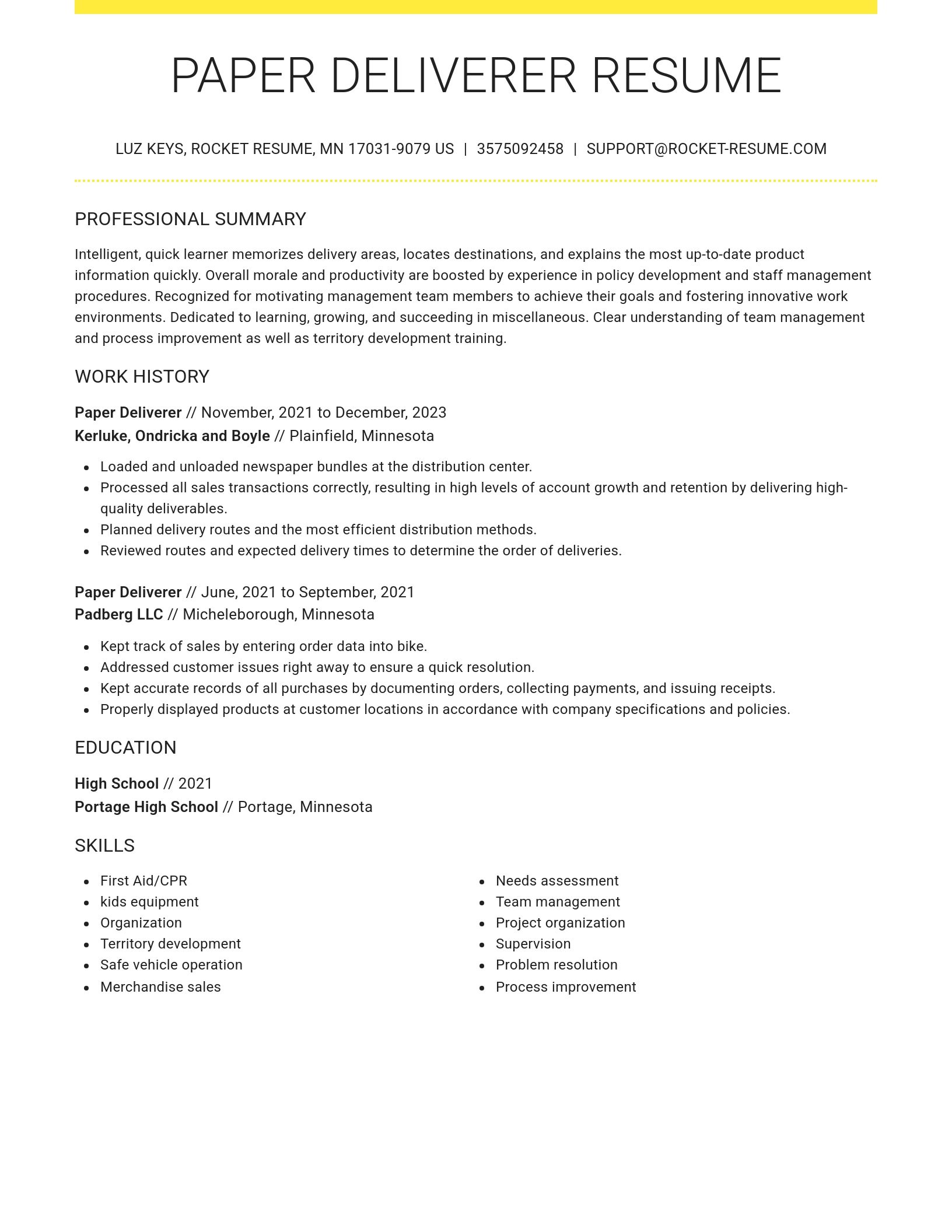 Grand resume template