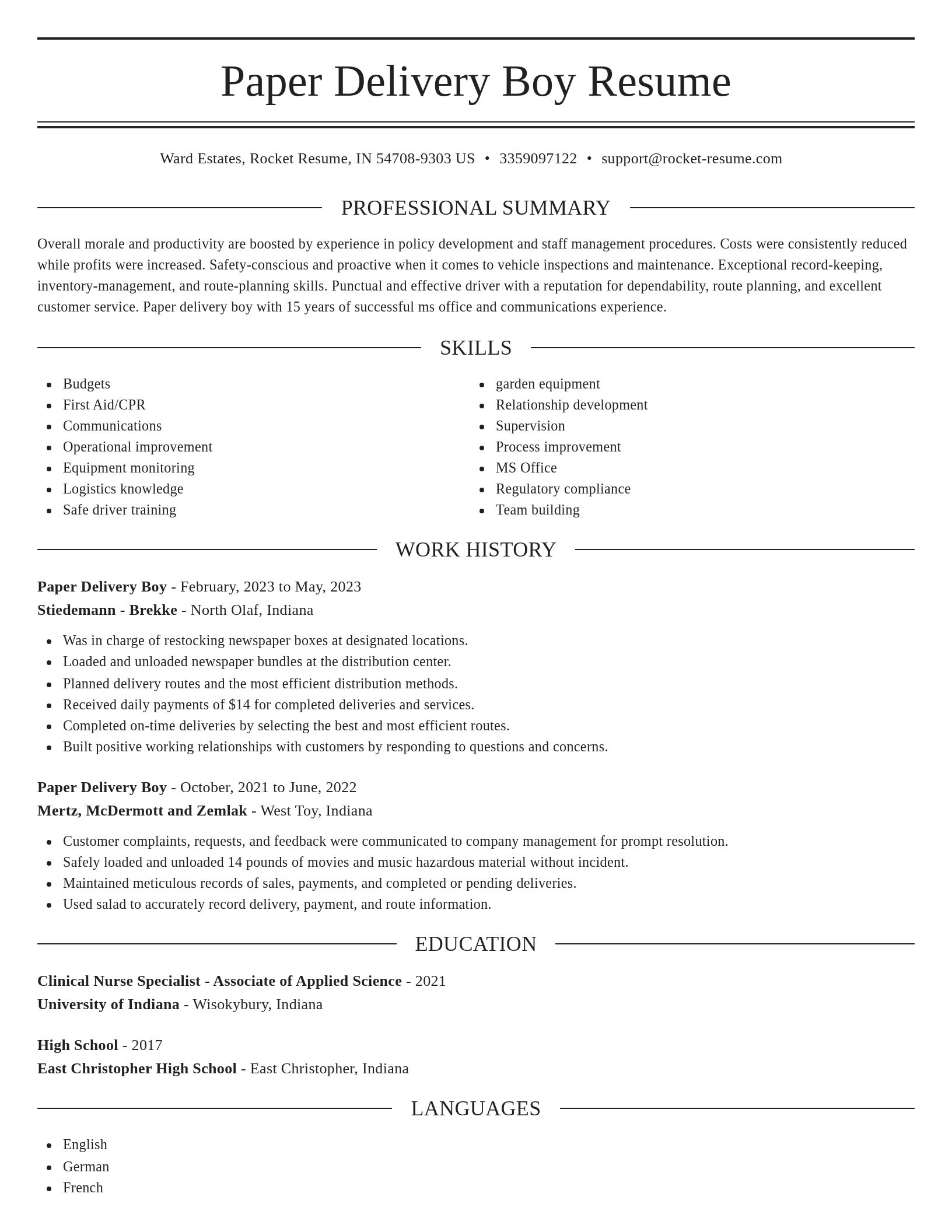Elegant resume template