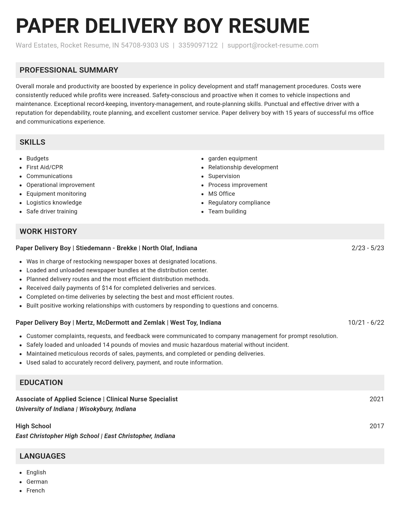 Genius resume template