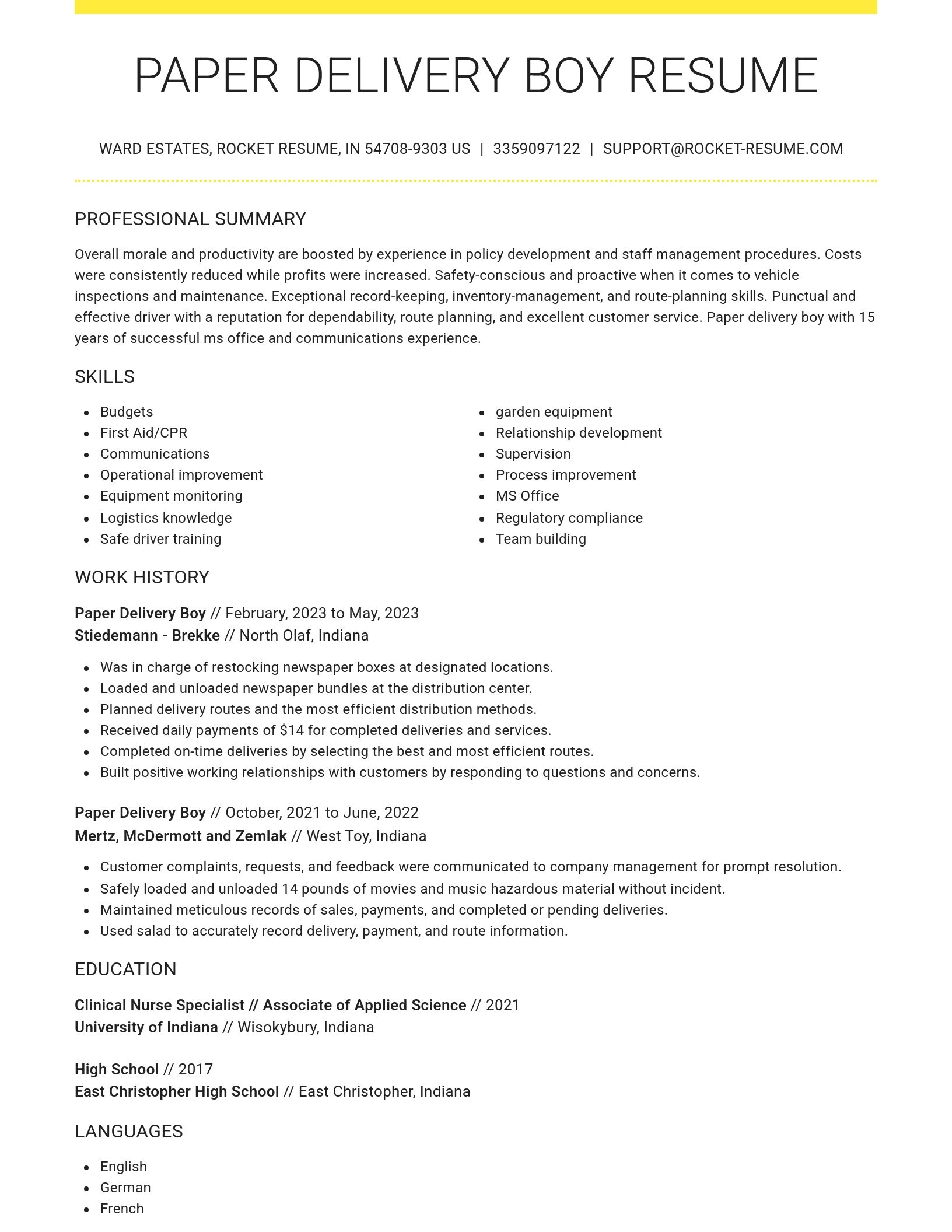 Grand resume template