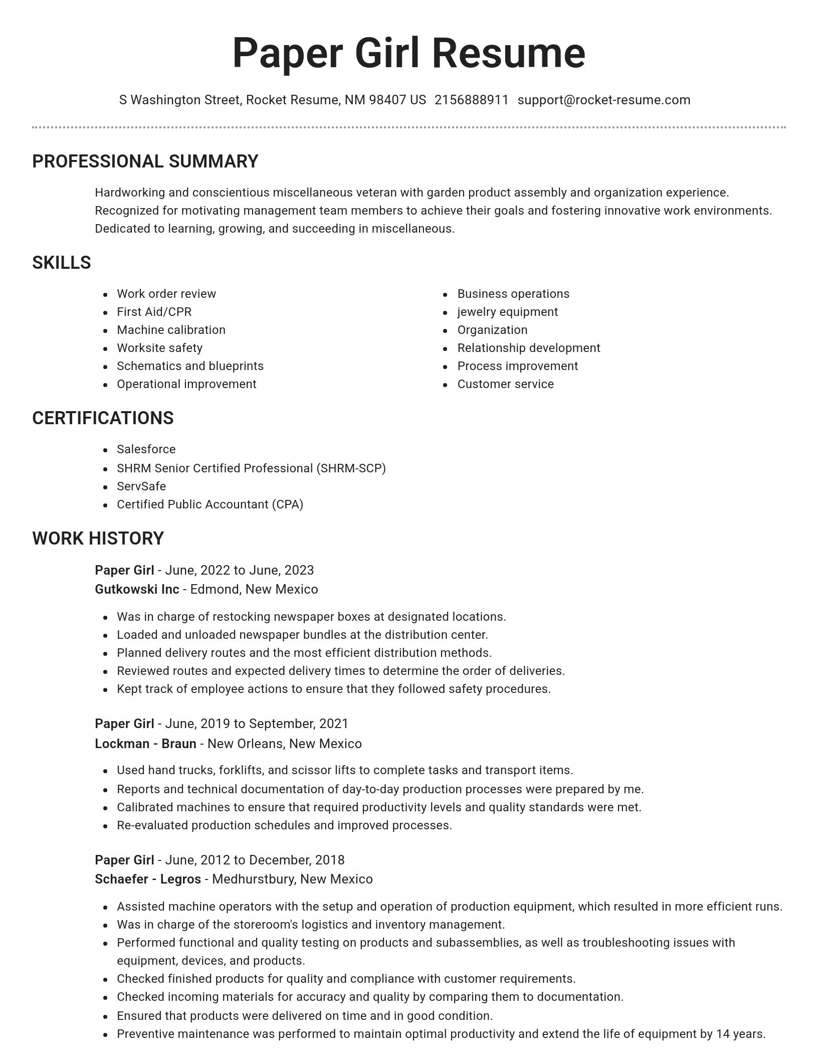 Brilliant resume template