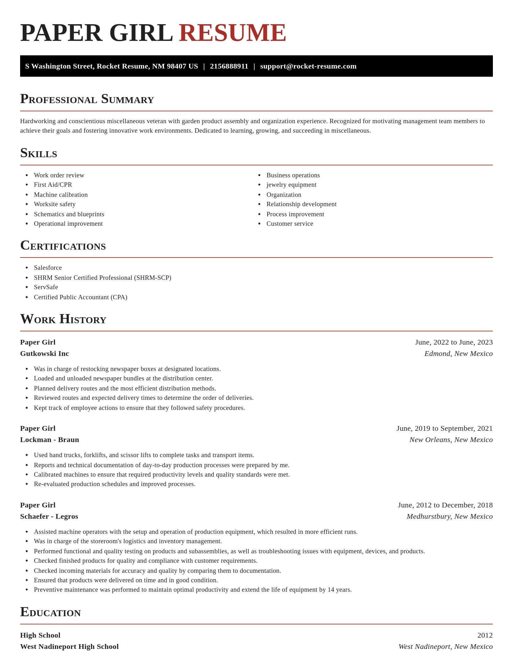 Exquisite resume template
