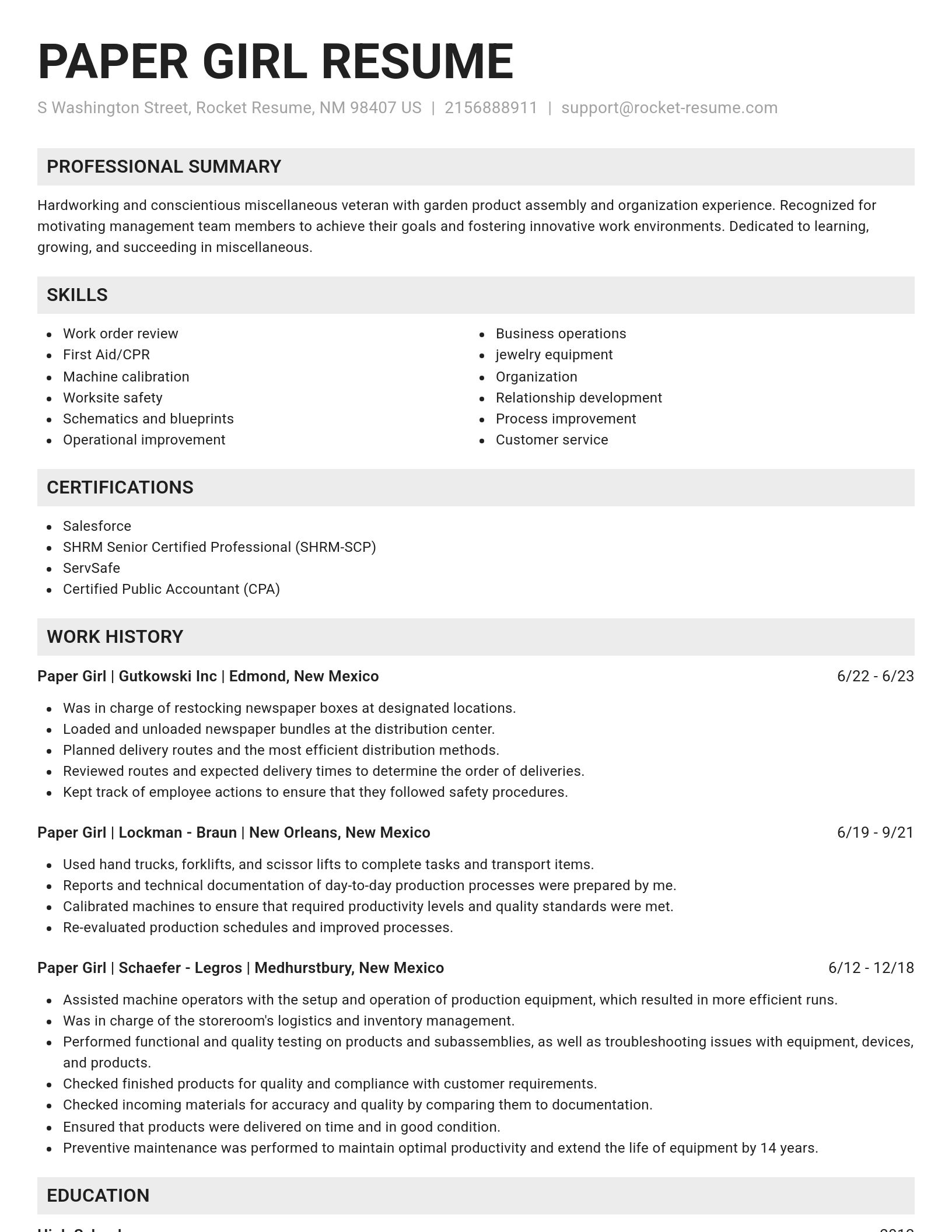 Genius resume template