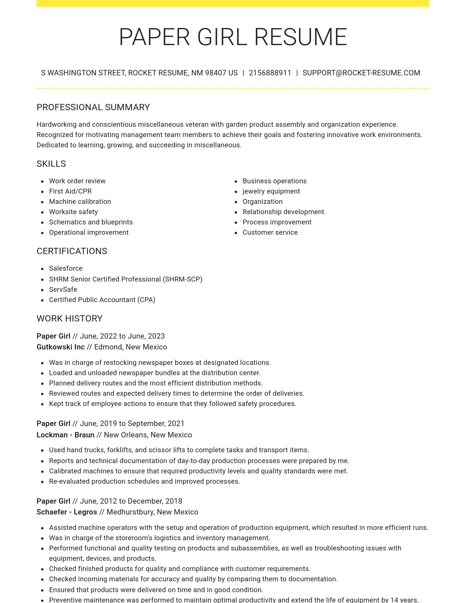 Grand resume template