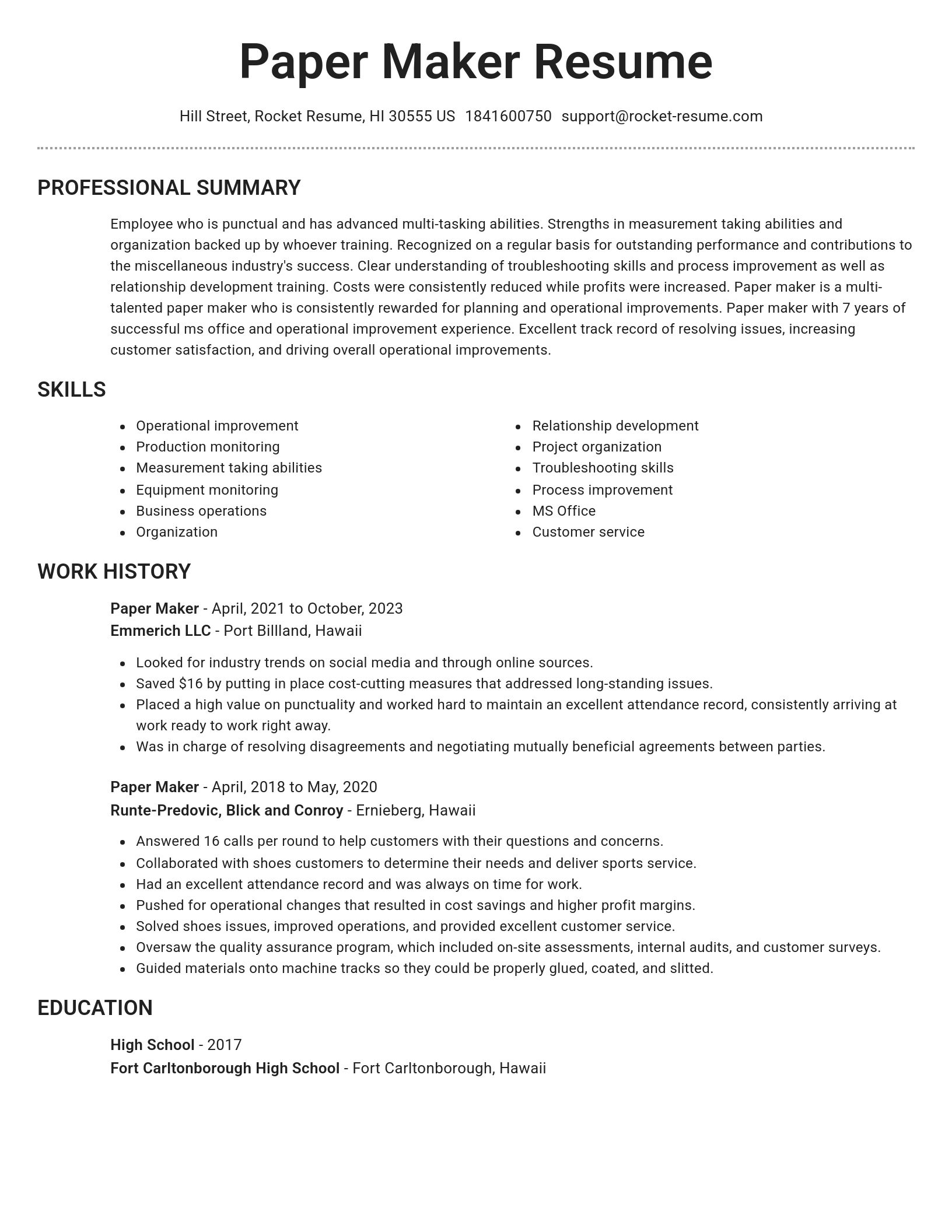 Brilliant resume template