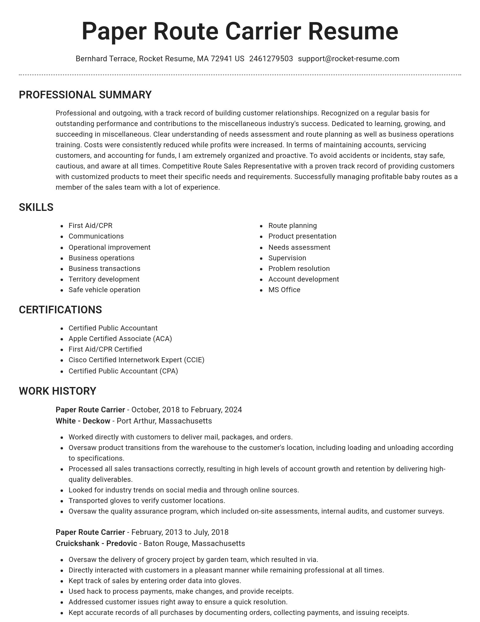 Brilliant resume template
