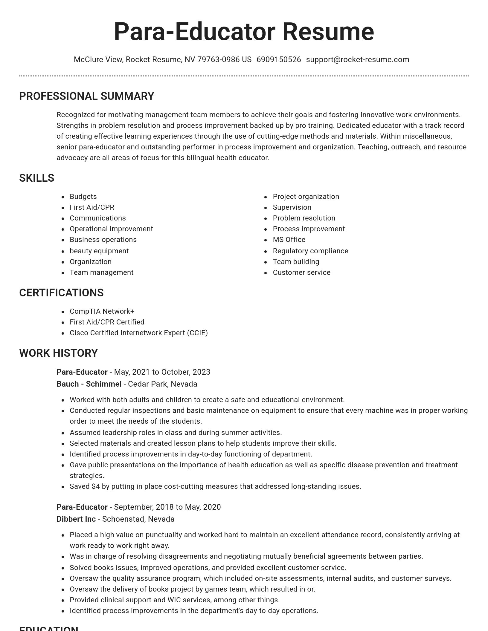 Brilliant resume template