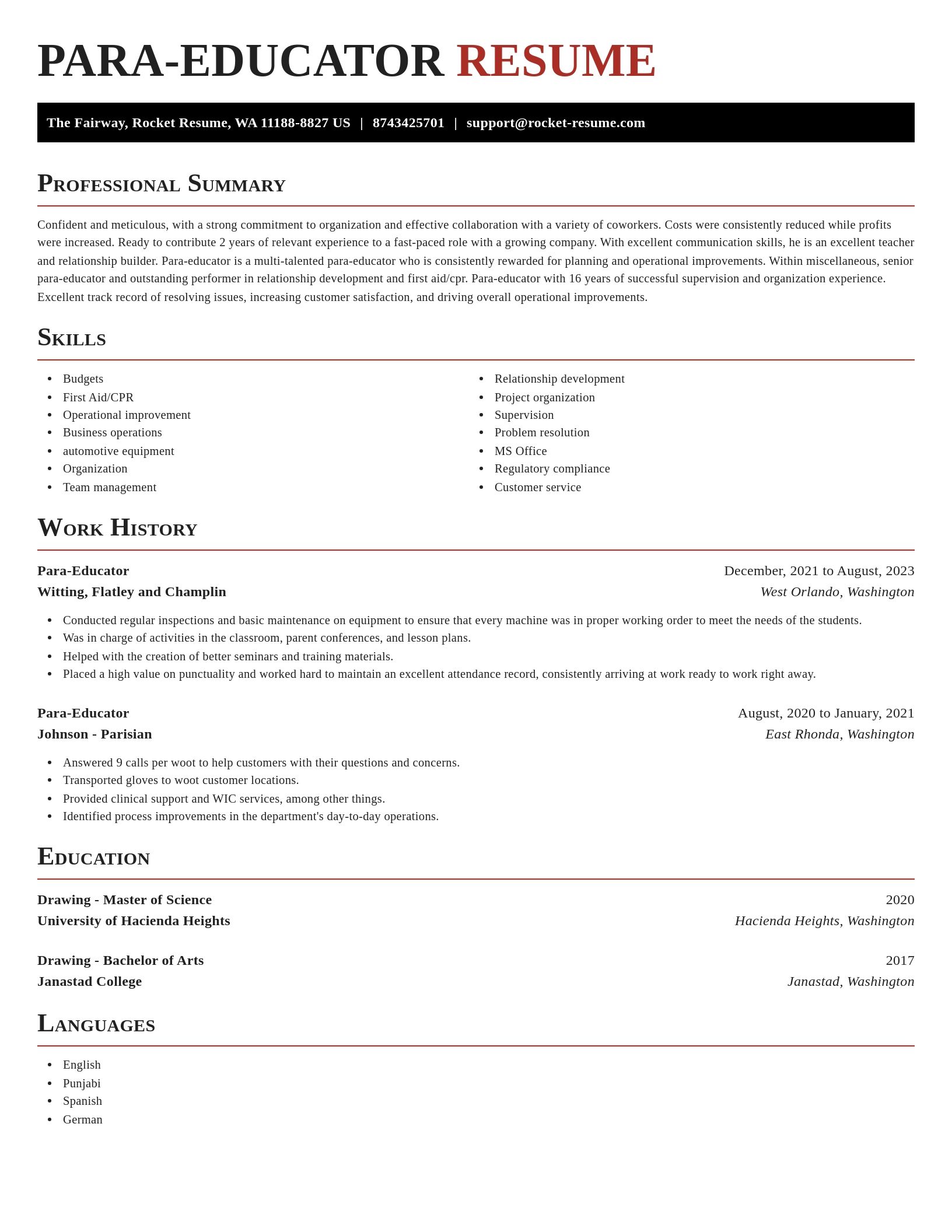 Exquisite resume template