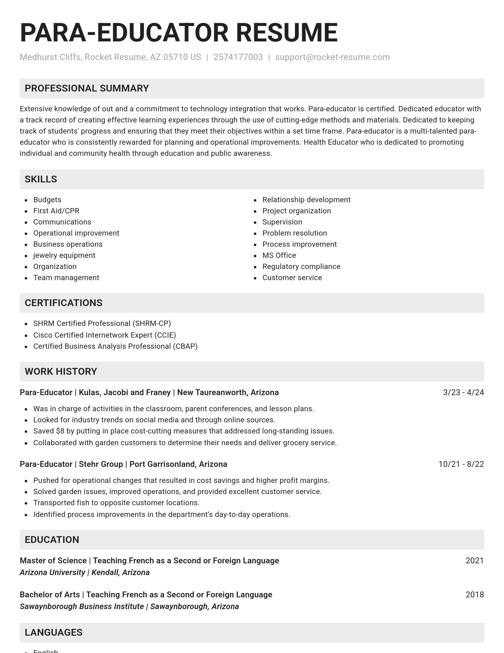 Genius resume template